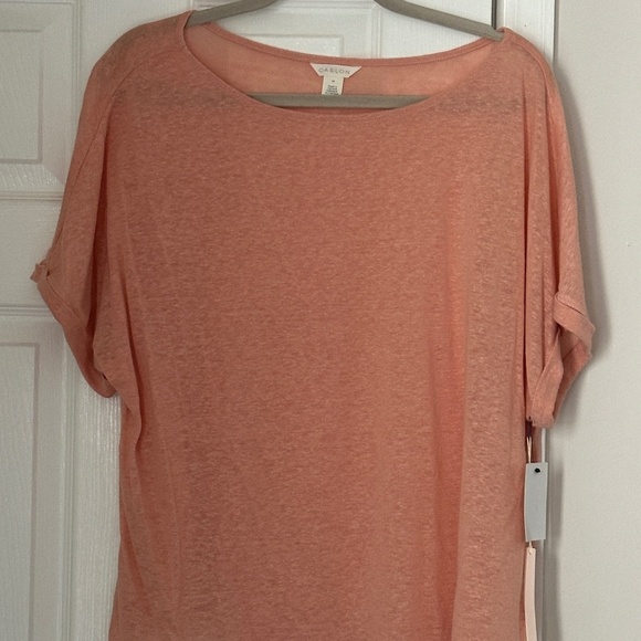 Brand New Caslon Short Sleeve Semi Sheer Tee Coral Tide Size 1X Plus - Picture 1 of 5
